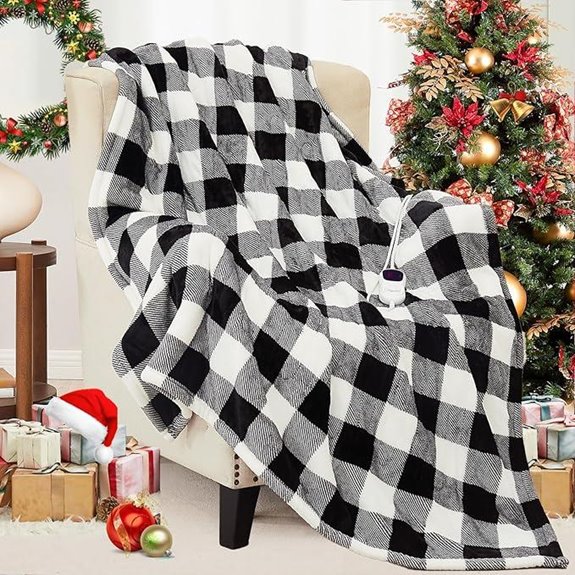 Homemate Electric Heated Throw Blanket with Fast Heat