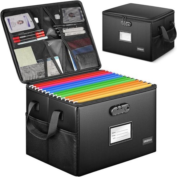 DEEGO Fireproof Water-Resistant Document Organizer