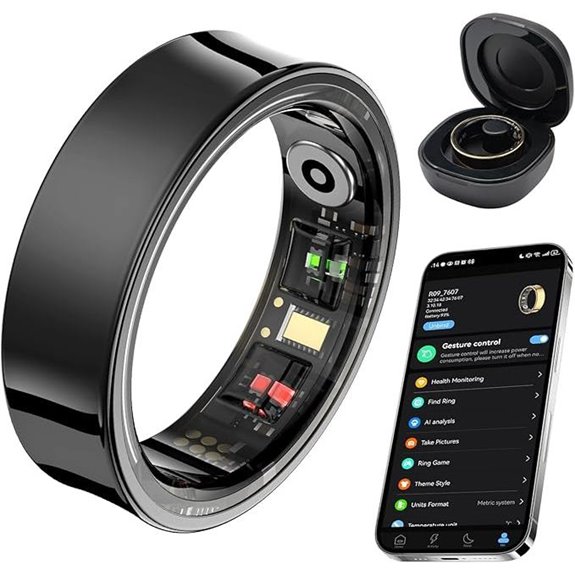 Smart Fitness Ring for Body Temp Heart Rate & Sleep