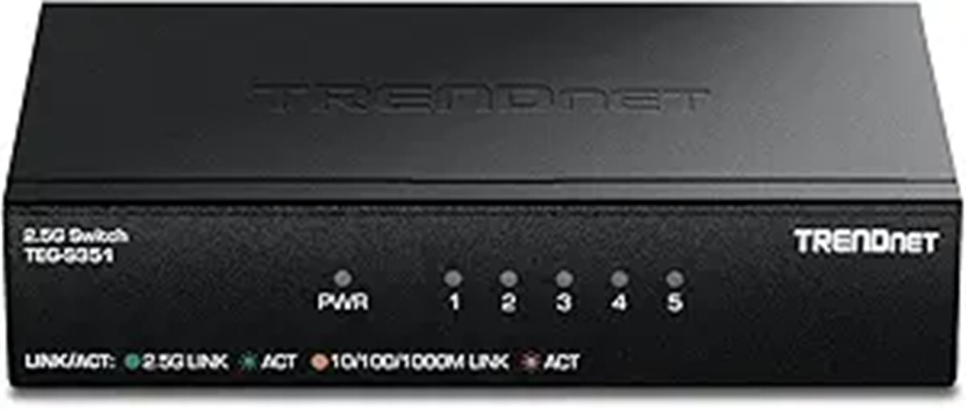 TRENDnet 5-Port 2.5Gb Ethernet Switch