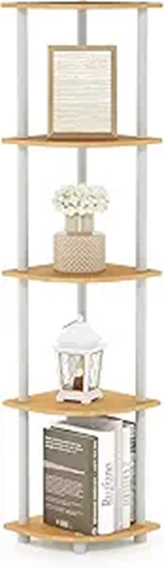 Furinno Corner Shelf 5-Tier for Home Storage