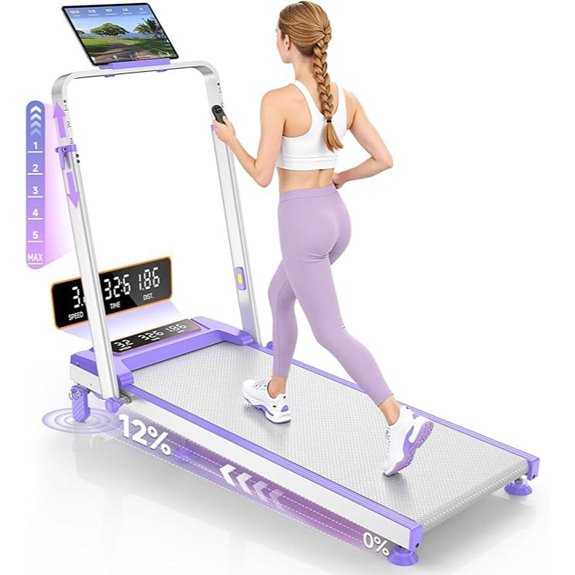 4-in-1 Foldable Walking Treadmill with Incline