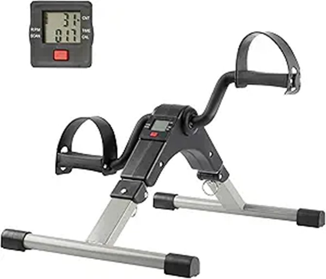 Under Desk Exercise Bike with Resistance and Foldable Design