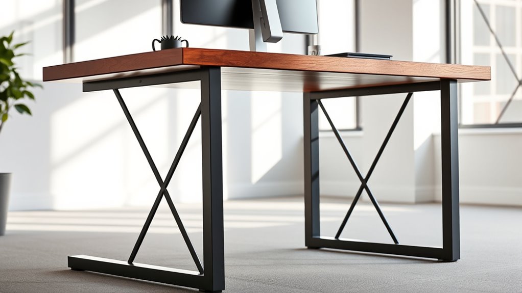 four leg desk stability