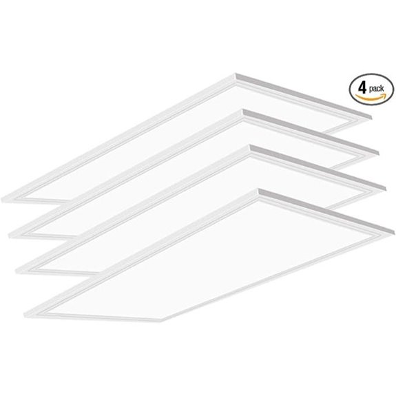 4 Pack 2x4 LED Light Fixtures Dimmable ETL Listed