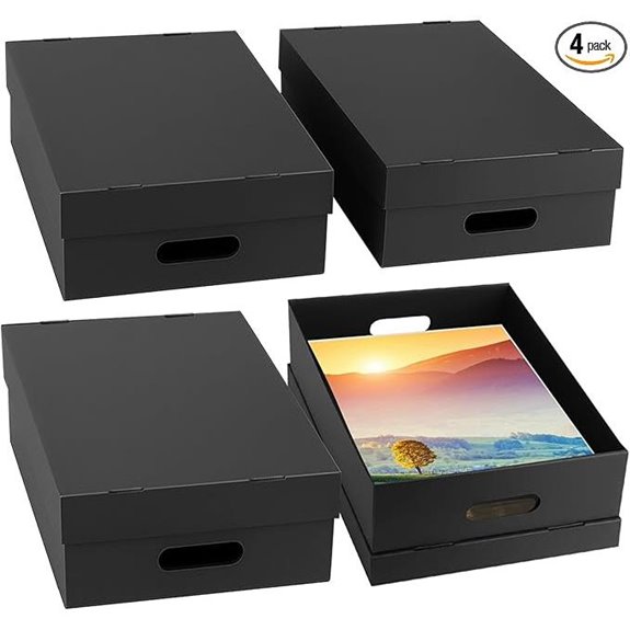 AOBOPLE 4-Pack Photo Storage Box with Handles