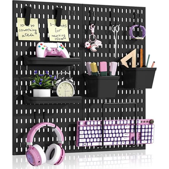 AKTOP 4-Pack Pegboard Wall Organizer Kit