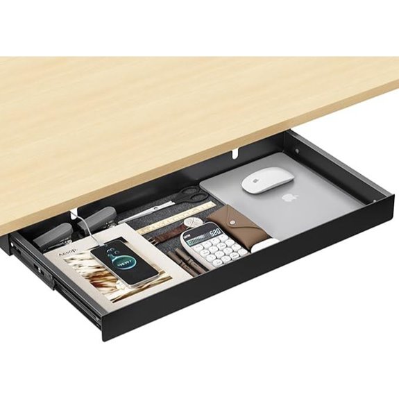 Under Desk Drawer with Full Extension Slides