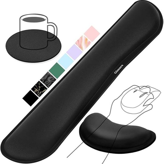 Gimars Gel Memory Foam Keyboard Wrist Rest Set