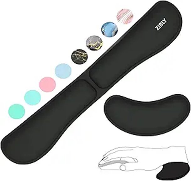 Zibly Gel Memory Foam Keyboard & Mouse Wrist Rest Set