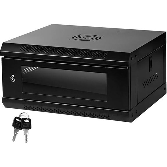 Server Rack Enclosure with Glass Door Locks Panels