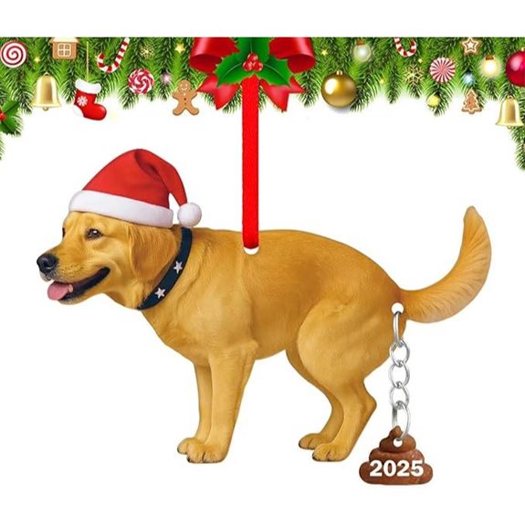FaCraft Golden Retriever Christmas Ornament (2D)
