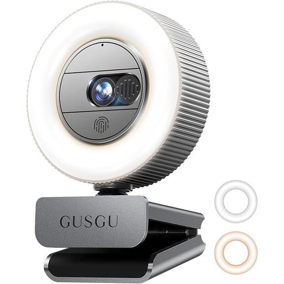 GUSGU G910 2K Webcam with Microphone and Privacy