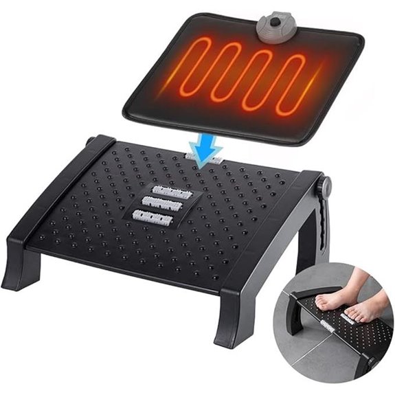 MyPlace Adjustable Office Foot Rest with Heated Mat