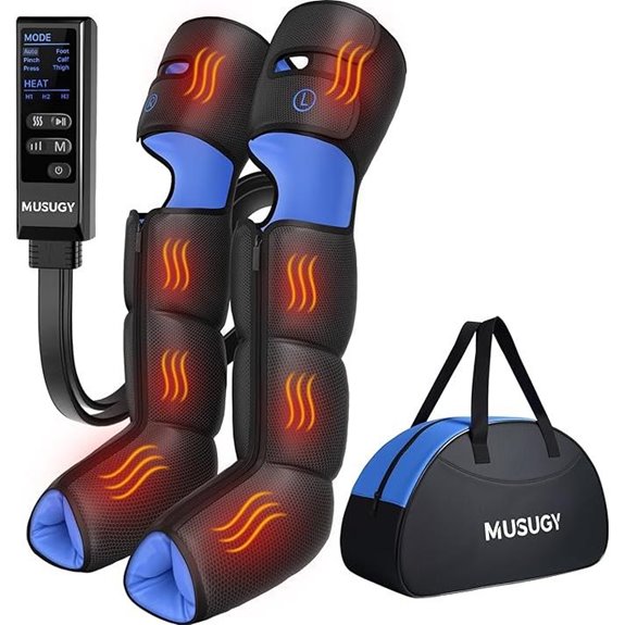 heated compression leg massager