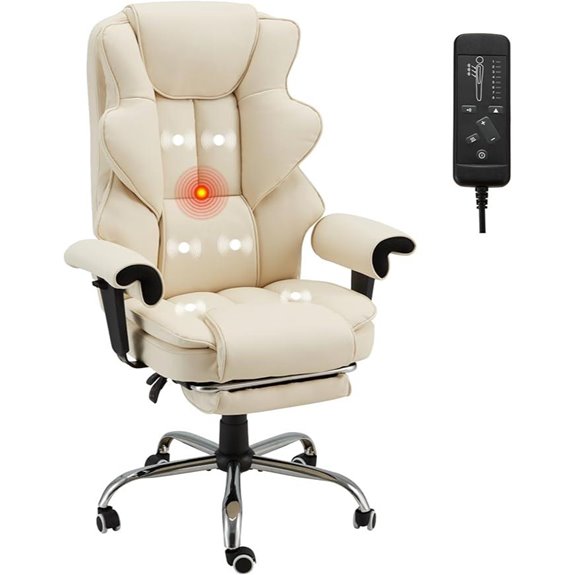 Ergonomic Heated Massage Office Chair with Foot Rest