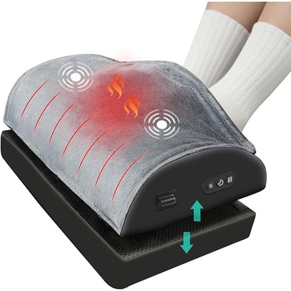 Heated Footrest Under Desk with Massage and Heating