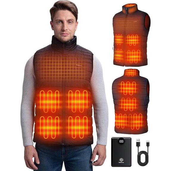 Heated Men’s Vest with 9 Zones & Battery Pack