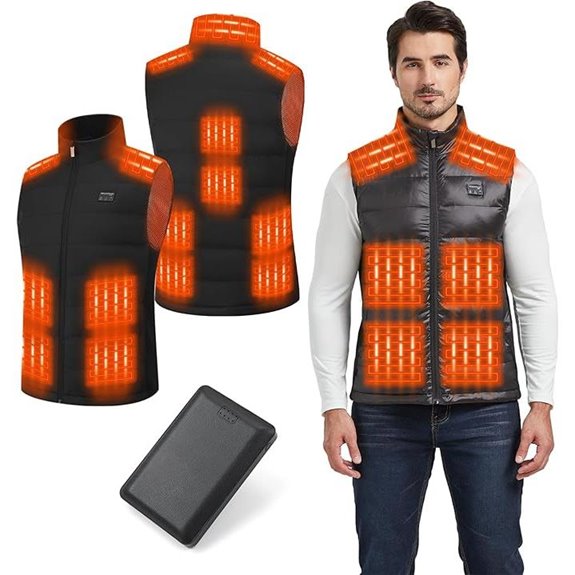 Heated Unisex Vest with Battery Pack for Winter