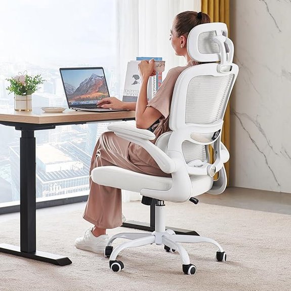 Ergonomic Mesh Office Chair with Wheels High Back