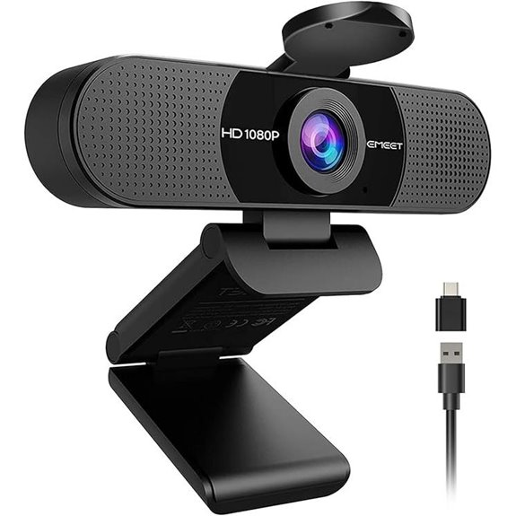 EMEET 1080P Webcam with Microphone and Switch Support