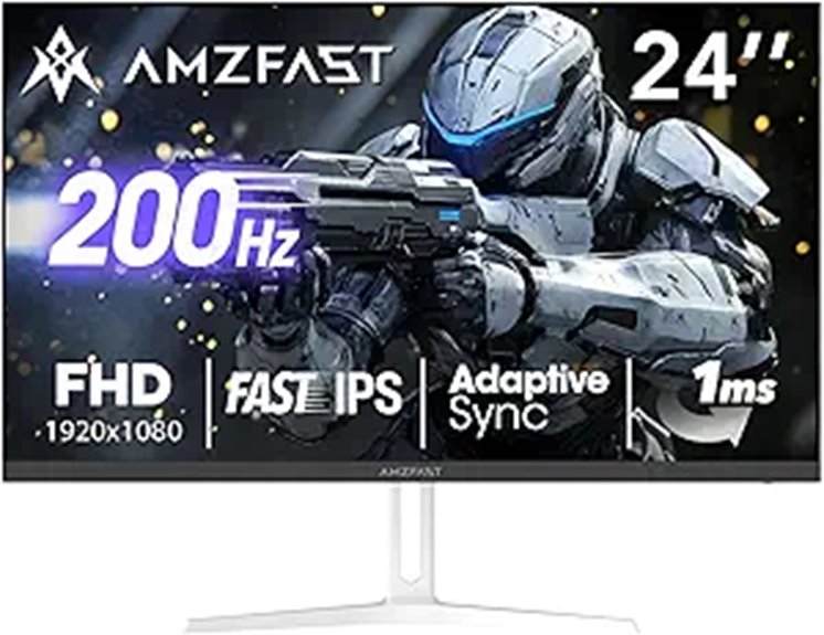 Amzfast 24 Gaming Monitor 200Hz HDR VESA HDMI