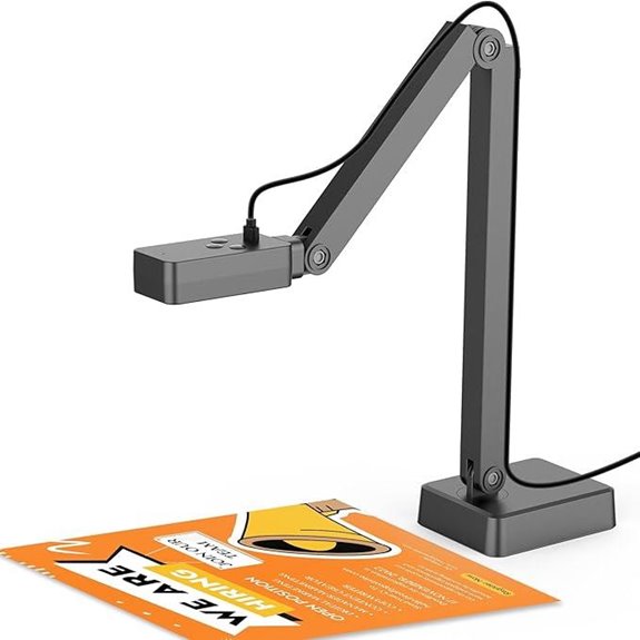 8MP Document Camera with Auto Focus & Dual Mic