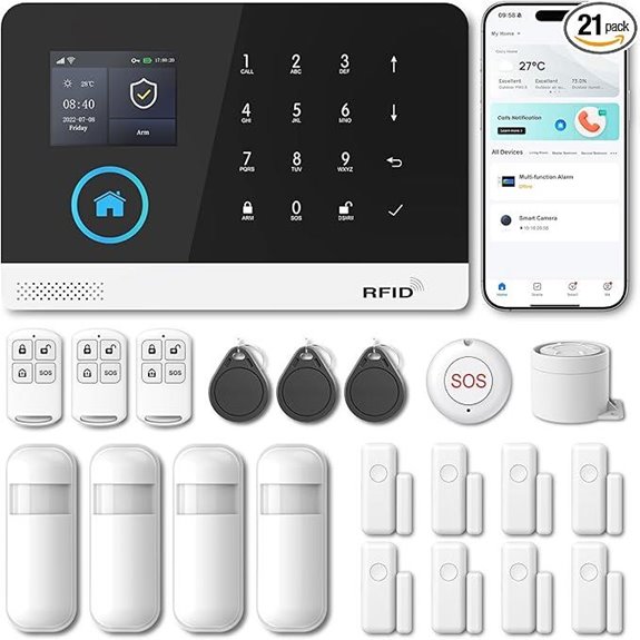 PGST Home Security Alarm System with Sensors & Alerts