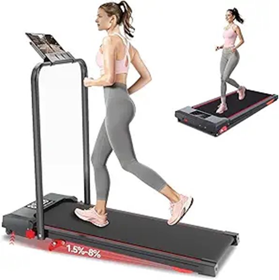 Walking Pad Treadmill with Incline Remote LED Display