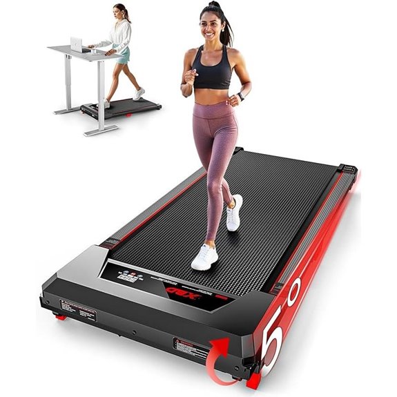 Walking Pad Treadmill with Incline Remote & LED Display