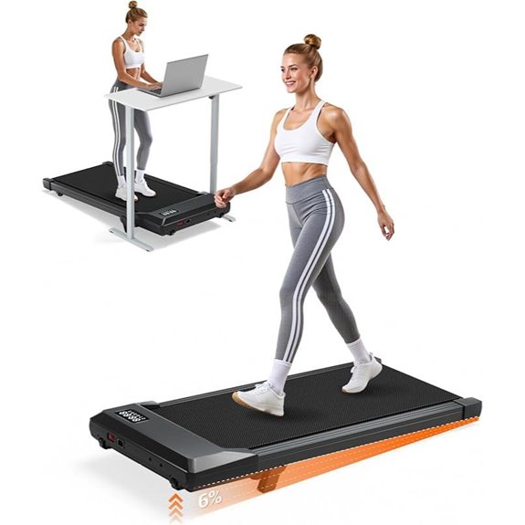 Incline Walking Pad Treadmill with App & Remote
