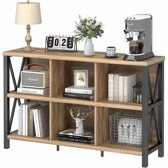 FATORRI 6-Cube Industrial Storage Bookcase