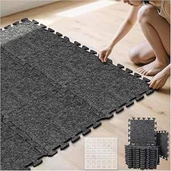 BXI Soundproof Interlocking Carpet Tiles 24 Pcs
