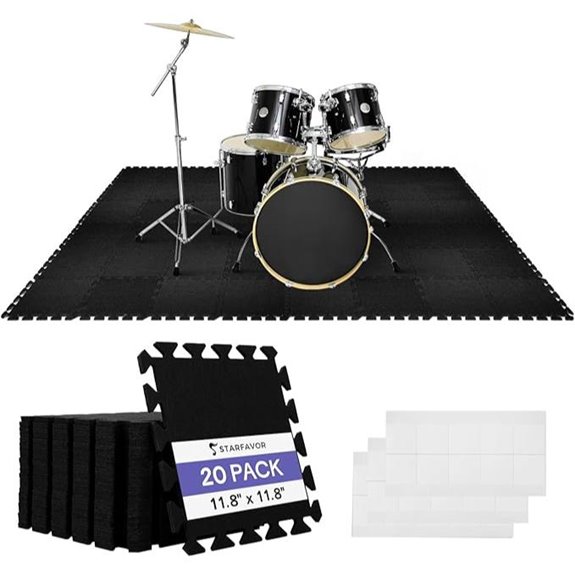 Starfavor Interlocking Soundproof Floor Mats (20 pcs)