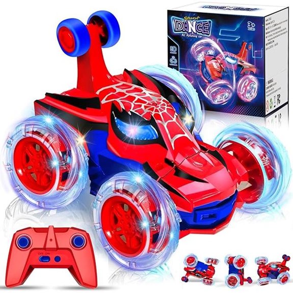 Kids Spider RC Car for Boys 4-7 with Lights and Stunts