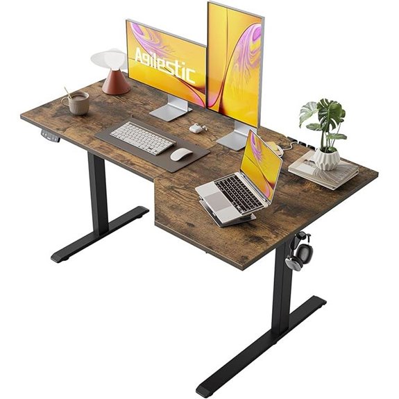 l shaped electric desk