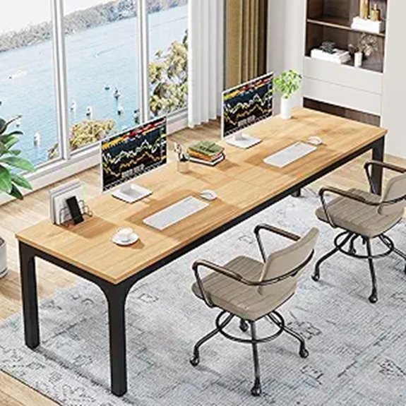 Tribesigns 78.7-Inch Double Computer Desk for Home
