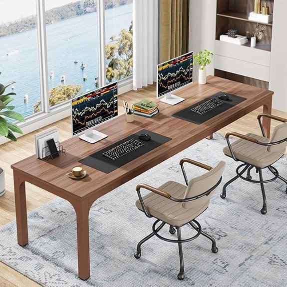 Tribesigns 78.7-Inch Double Computer Desk for Home