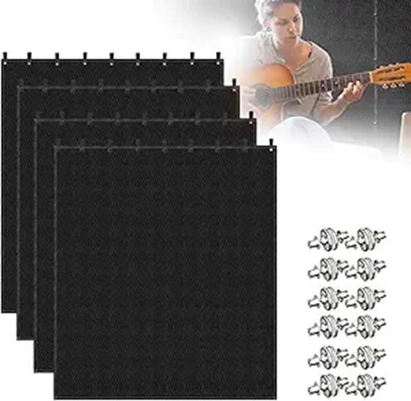 Soundproof Door Blanket Set 96x80 Noise Dampening Curtains