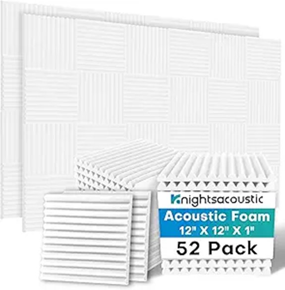 52 Pack Acoustic Foam Panels for Walls