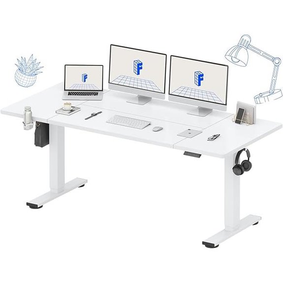 FLEXISPOT Large Standing Desk with Splice Board