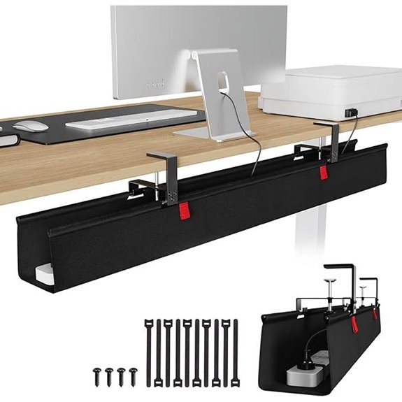KEEGH Large Under Desk Cable Management Tray