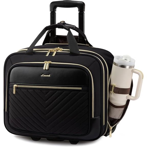 LOVEVOOK 17.3 Inch Rolling Laptop Bag for Women