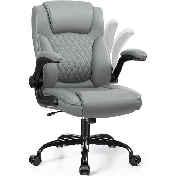 Leather Office Chair with Ergonomic Back Support