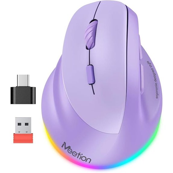 Meetion Left-Handed Ergonomic Wireless Vertical Mouse