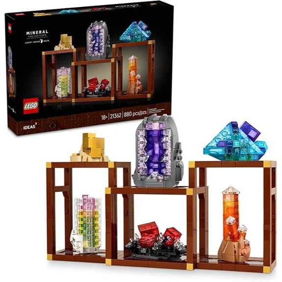LEGO Mineral Collection Set with Display Shelves