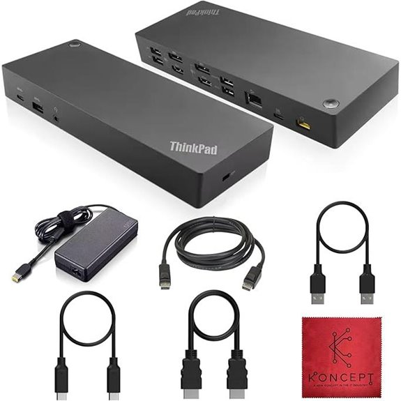 Lenovo Docking Station with Dual Monitors and HDMI