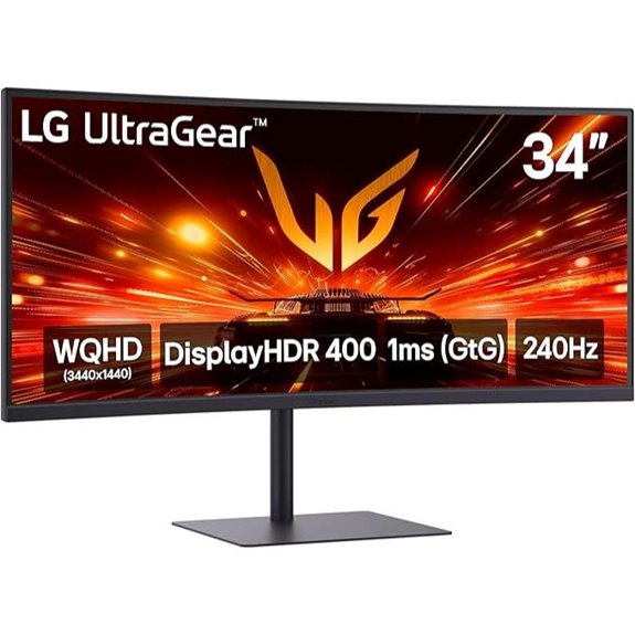 LG 34-Inch Ultragear Gaming Monitor with HDR and Speakers