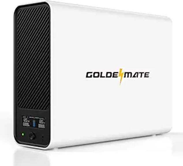 GoldenMATE 1000VA Lithium UPS Backup with LCD Display