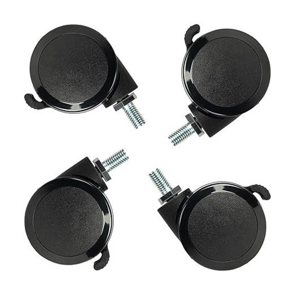Lockable Caster Wheels for Standing Desk (Set of 4)